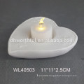 Hollow series columnar white porcelain candle holder